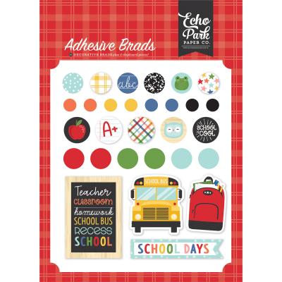 Echo Park I Love School Embellishments - Adhesive Brads